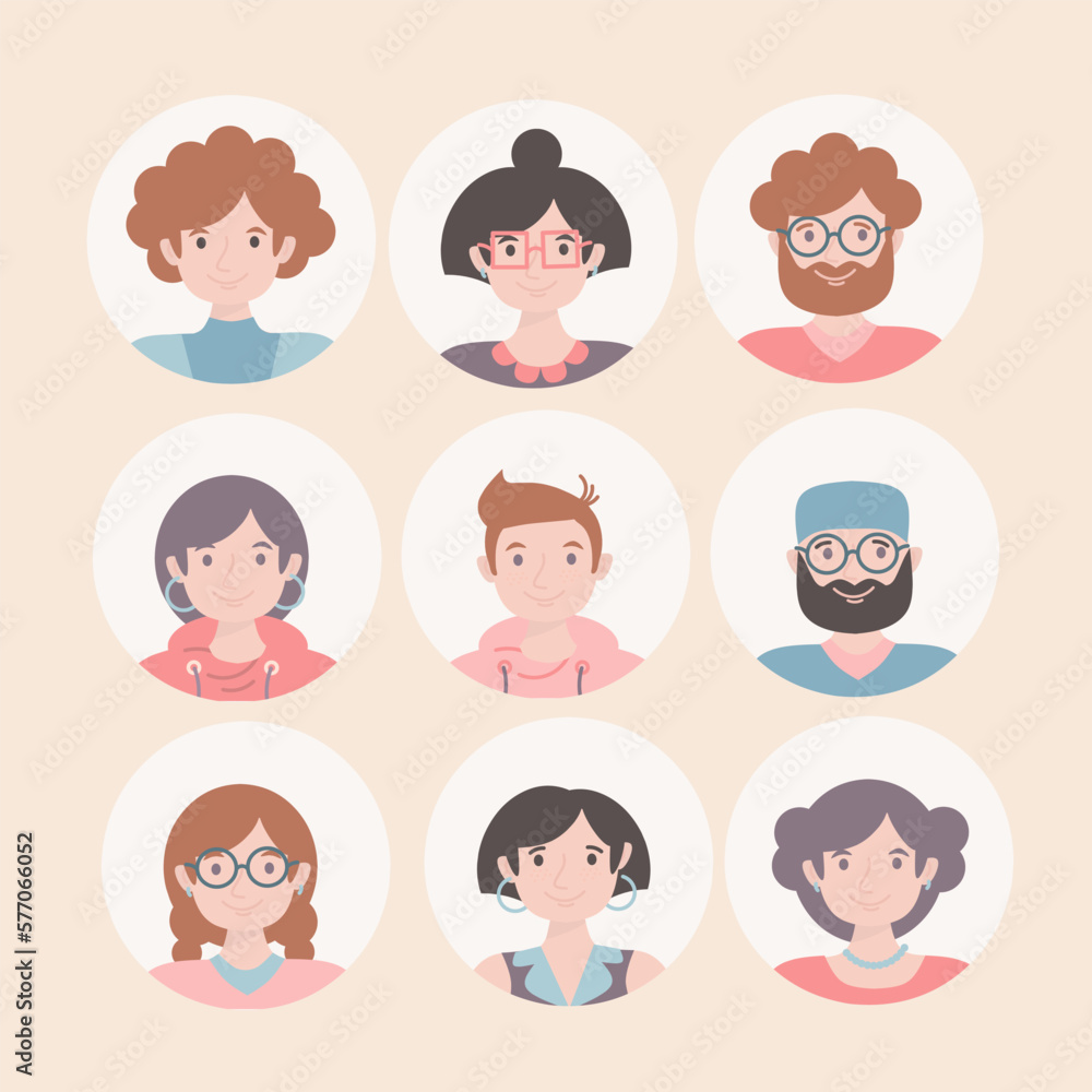 People vector illustration drawn in cartoon style People vector illustration drawn in cartoon style