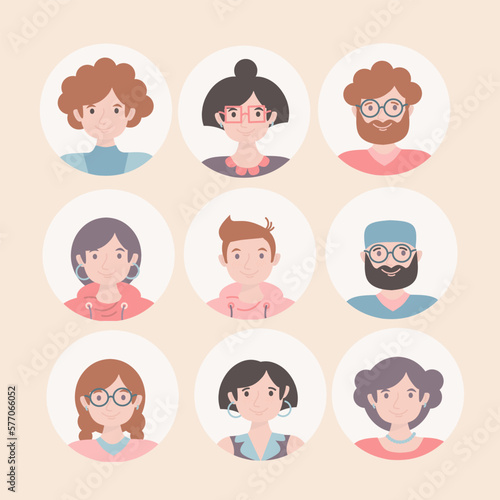 People vector illustration drawn in cartoon style