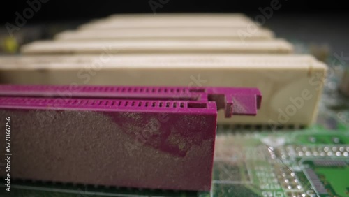 Wallpaper Mural Old motherboard from a disassembled computer. Dolly shot Closeup Torontodigital.ca