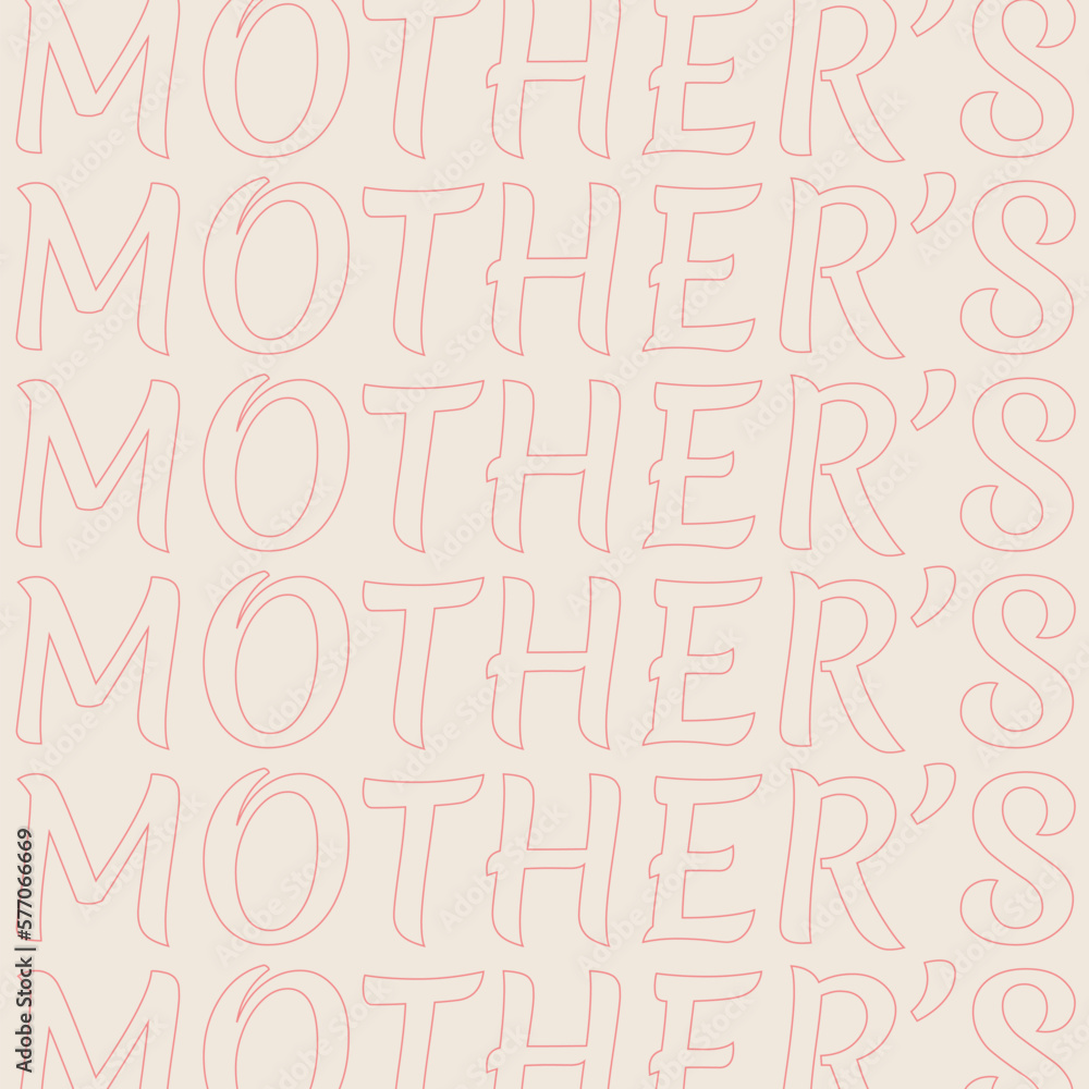 Mother's seamless pattern illustration