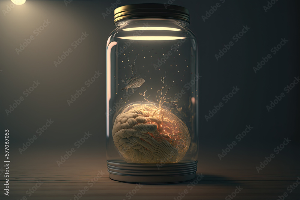 AI brain in a jar, Cinematic, cinematic, ai, brain, jar, artificial intelligence, machine learning, robotics, futuristic, sci-fi, high-tech, innovation, technology, neural network, cognitive computing AI brain in a jar, Cinematic, cinematic, ai, brain, jar, artificial intelligence, machine learning, robotics, futuristic, sci-fi, high-tech, innovation, technology, neural network, cognitive computing