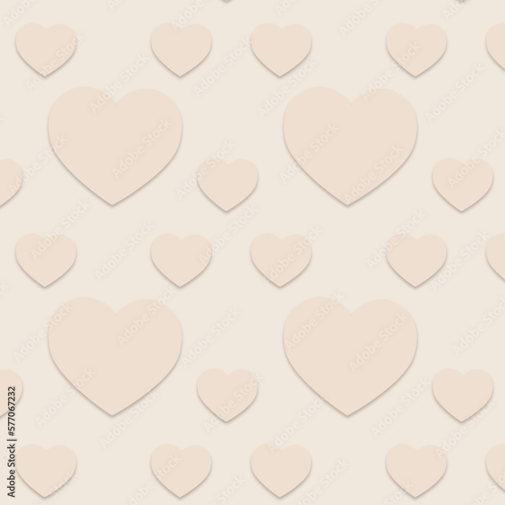 Seamless background with pink hearts