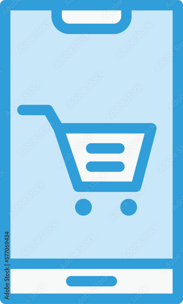 Mobile Shopping Vector Icon Design Illustration Mobile Shopping Vector Icon Design Illustration
