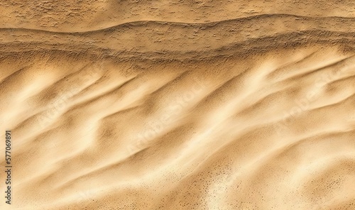  a sandy area with a few trees in the distance and sand dunes in the foreground. generative ai