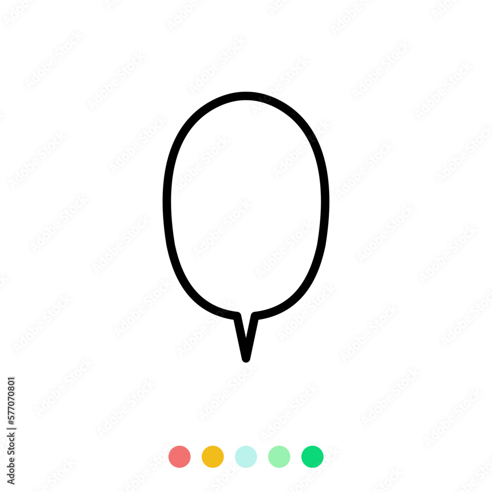 Obraz premium Speech bubbles linear vector element, Text balloon, Vector icon.