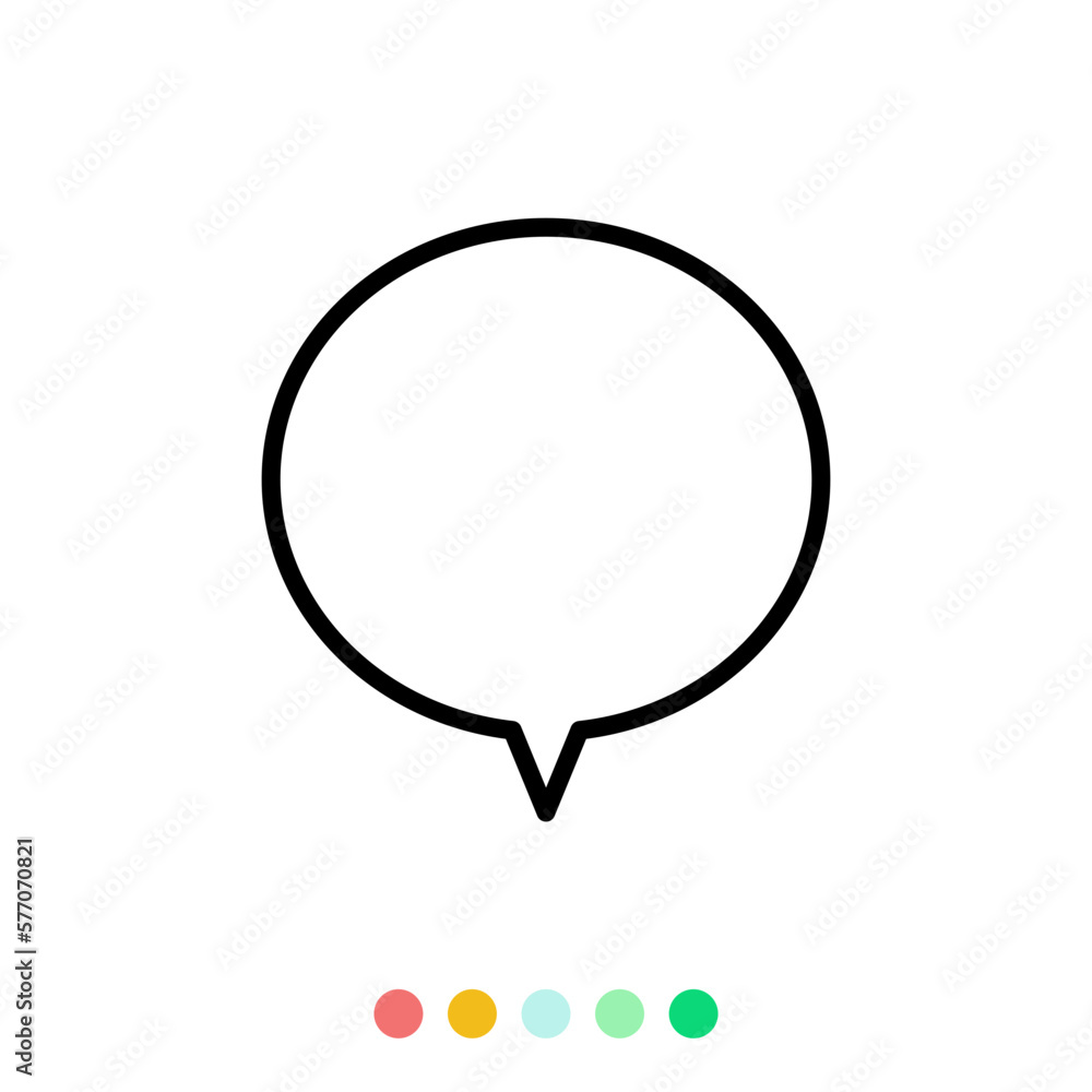 Speech bubbles linear vector element, Text balloon, Vector icon. Speech bubbles linear vector element, Text balloon, Vector icon.