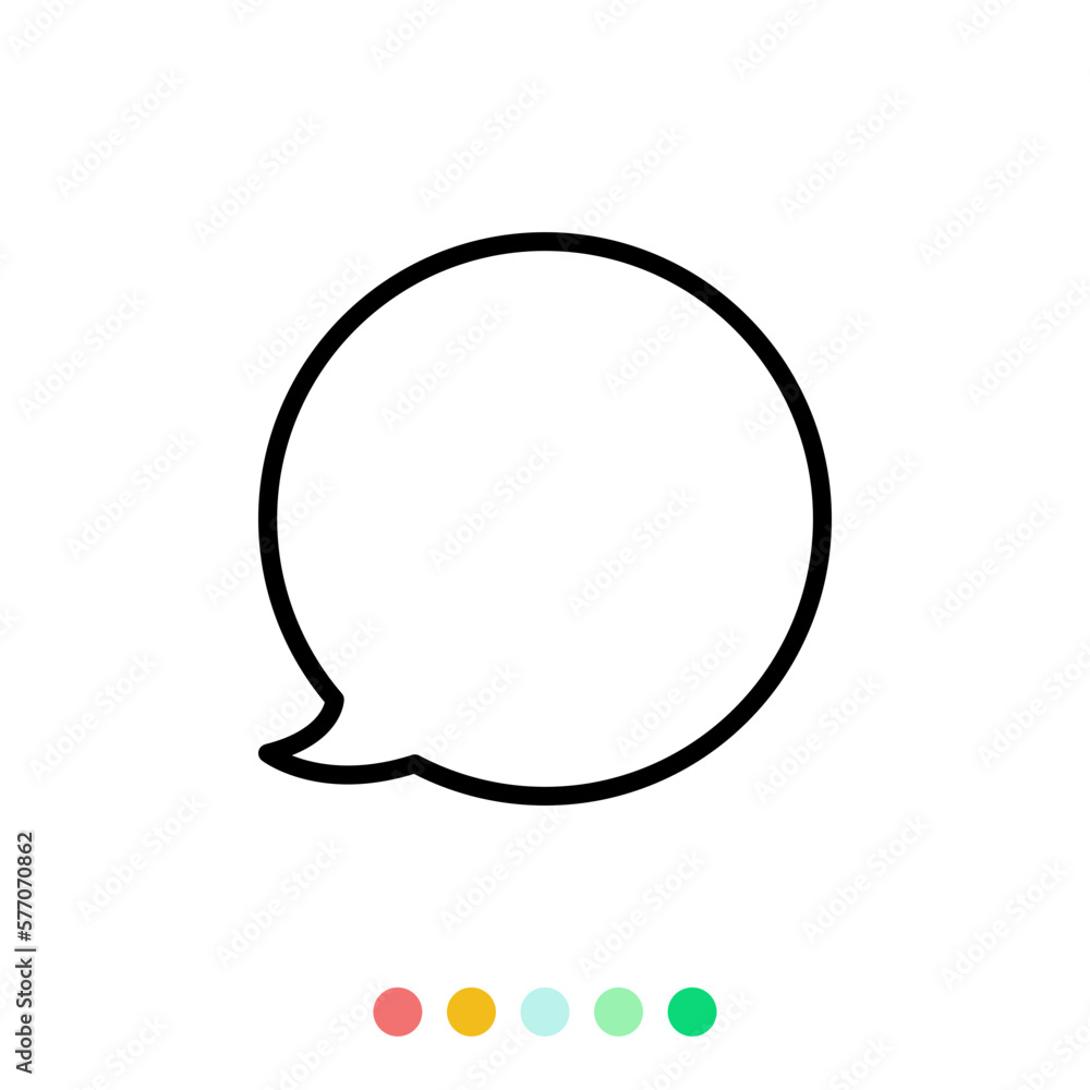 Speech bubbles linear vector element, Text balloon, Vector icon. Speech bubbles linear vector element, Text balloon, Vector icon.