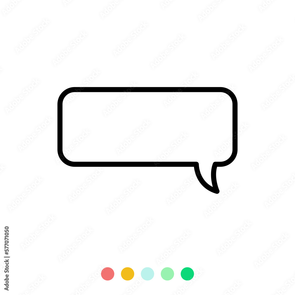 Speech bubbles linear vector element, Text balloon, Vector icon. Speech bubbles linear vector element, Text balloon, Vector icon.