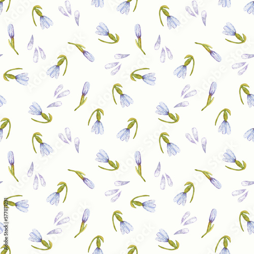 Beautiful line art pattern with colorful cute flowers on white background.