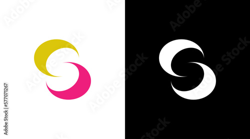 Letter s logo spiral circle monogram vector icon style Design template