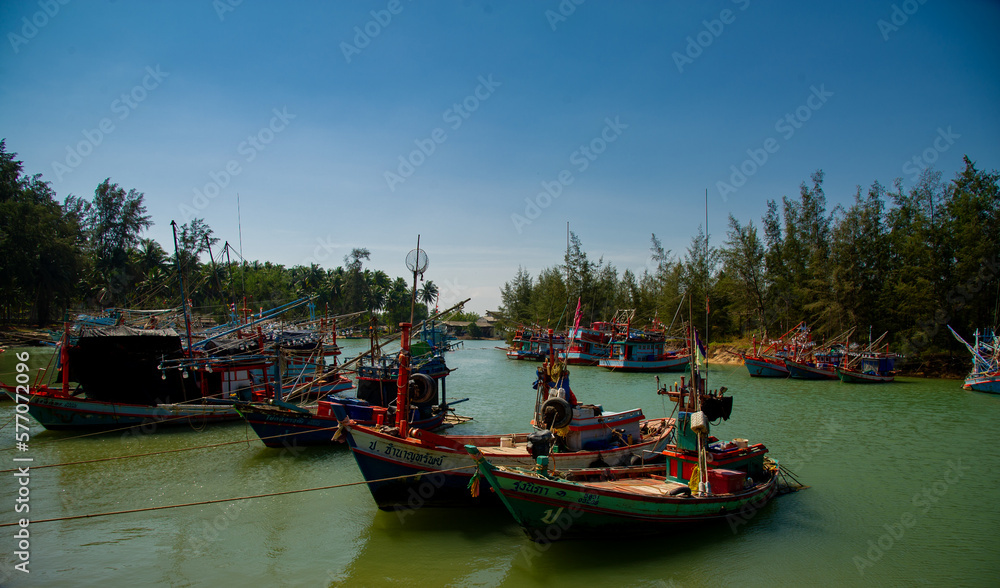Fishing port in the Thailand Chumphon area Fishing port in the Thailand Chumphon area