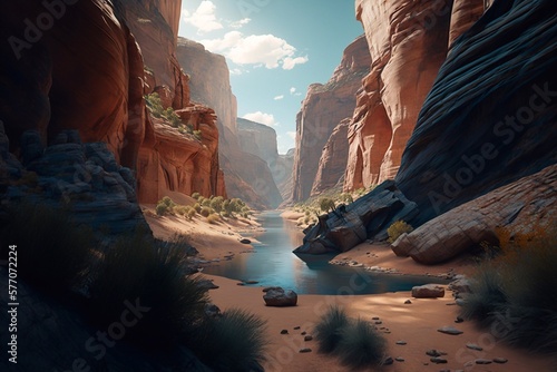 Canyon of the Southwes. Generative AI photo