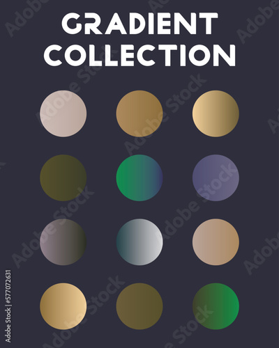 Obraz na płótnie A set of color combinations. Collection of gradients. Vector illustration w salonie