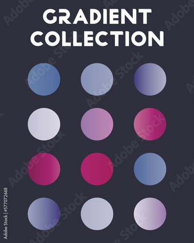 Obraz na płótnie A set of color combinations. Collection of gradients. Vector illustration w salonie