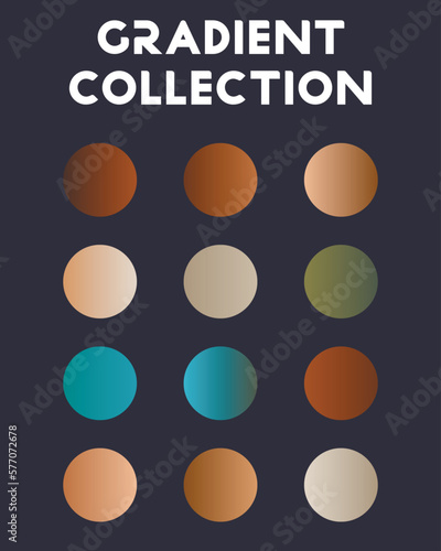 Obraz na płótnie A set of color combinations. Collection of gradients. Vector illustration w salonie