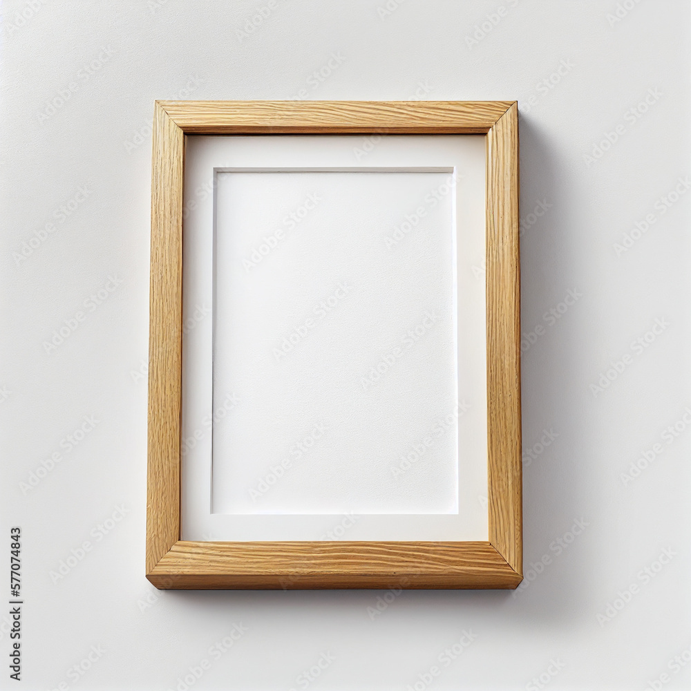 Blank canva with wooden frame Blank canva with wooden frame