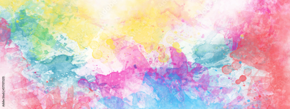 Beautiful abstract multi color watercolor paint background. Colorful watercolor for horizontal background designed with earth tone watercolor background. Beautiful watercolor abstracpaint background. 