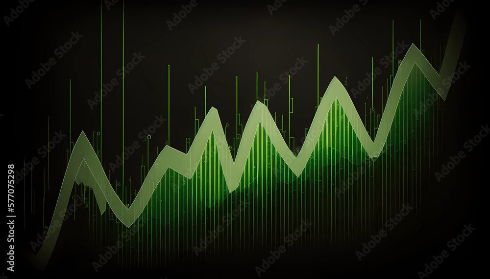 Green chart line going up