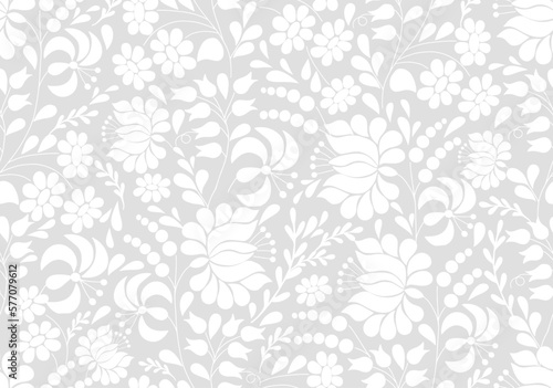 Vector abstract seamless simple floral pattern. Flower pattern. Spring pattern. Pattern for textiles or for cover. Wallpaper. Hand draw.