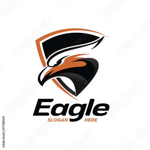 vector head eagle shield logo