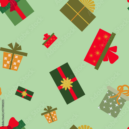 Vector pattern  background with holiday gift boxes  christmas gift  packaging  bows  holiday  in different colors  gift banner  web design  social networks  print for textiles  paper  wrappers  flyer.