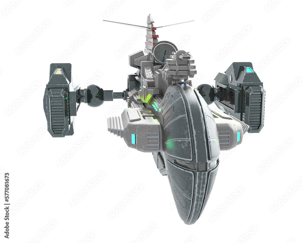 steam punk spaceship in white background cool view steam punk spaceship in white background cool view