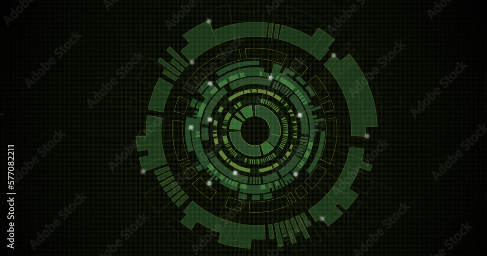 Image of green arrows over scopes scanning Image of green arrows over scopes scanning