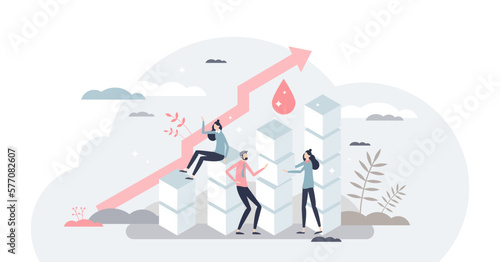 Blood sugar level awareness and high glucose tiny person concept, transparent background.Diabetes warning and insulin control diagnosis as medical illness illustration.