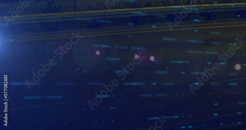 Wallpaper Mural Image of changing financial data and graphs on black background Torontodigital.ca