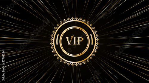 anniversary golden label, luxury gold and black premium vip card for club members only, background with golden elements	