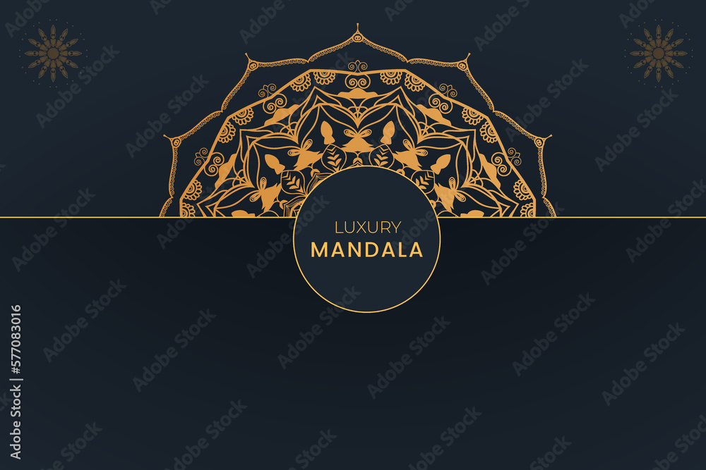 Luxury Mandala Background Design With Floral Ornament Pattern, Wedding Invitation Card Template Luxury Mandala Background Design With Floral Ornament Pattern, Wedding Invitation Card Template