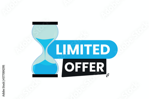 Limited offer with Hourglass vector icon