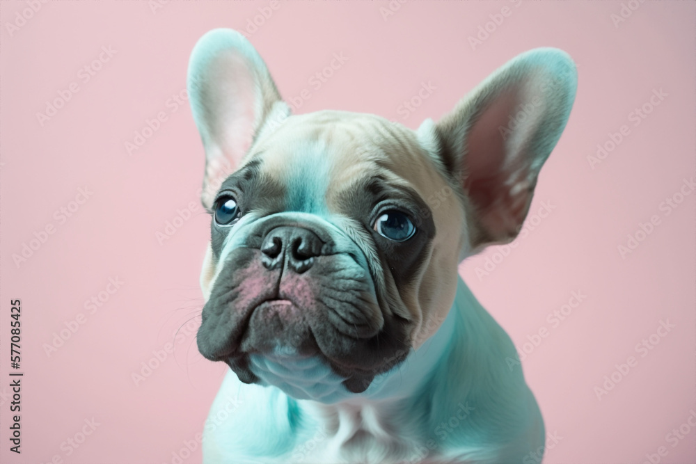 Generative ai french bulldog puppy dog isolated background