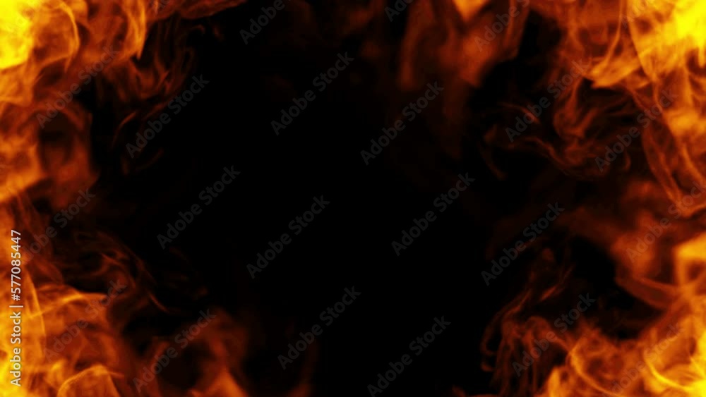 Fire on a black background Fire on a black background