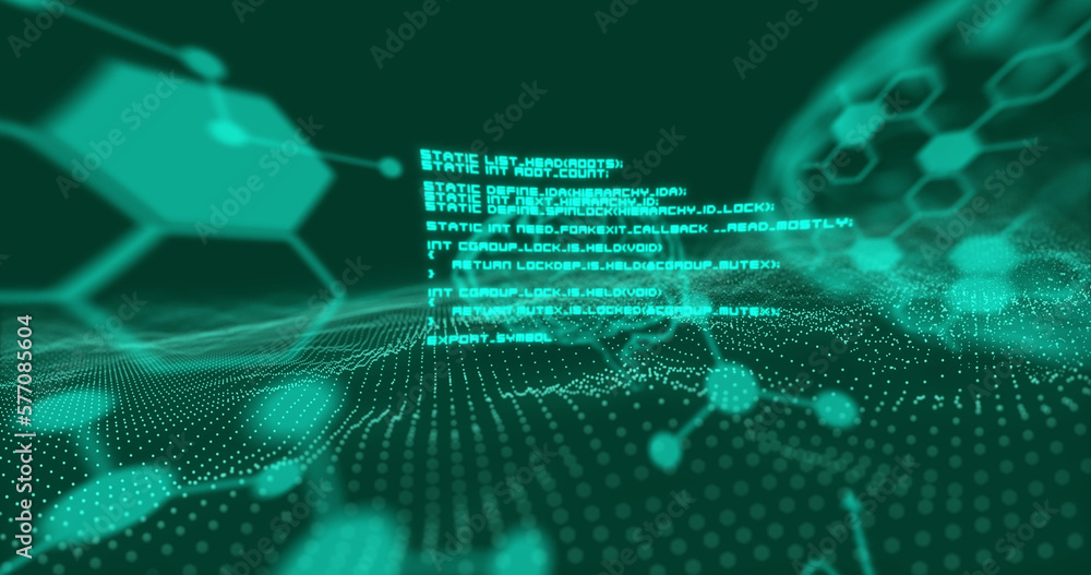 Image of data processing and brains on black background Image of data processing and brains on black background