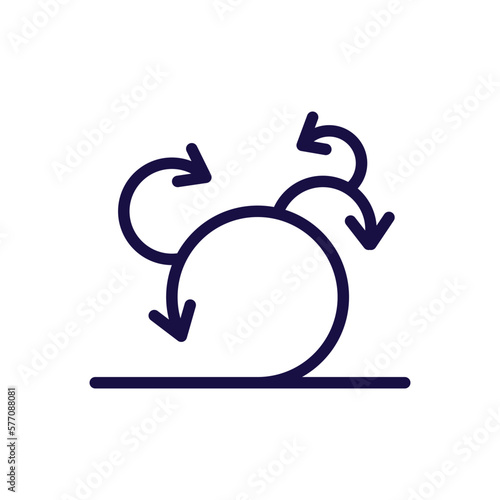 Agile icon, vector illustration. Scrum icon. Agile methodology arrow editable stroke outline icon