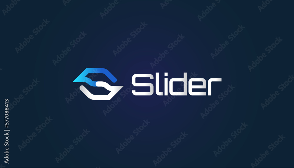 Obraz premium Modern and Abstract Letter S Logo Design with Blue and White Gradient Concept, Usable for Business and Technology Company Logo