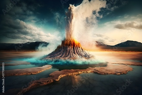 geyser created using Generative AI Technology