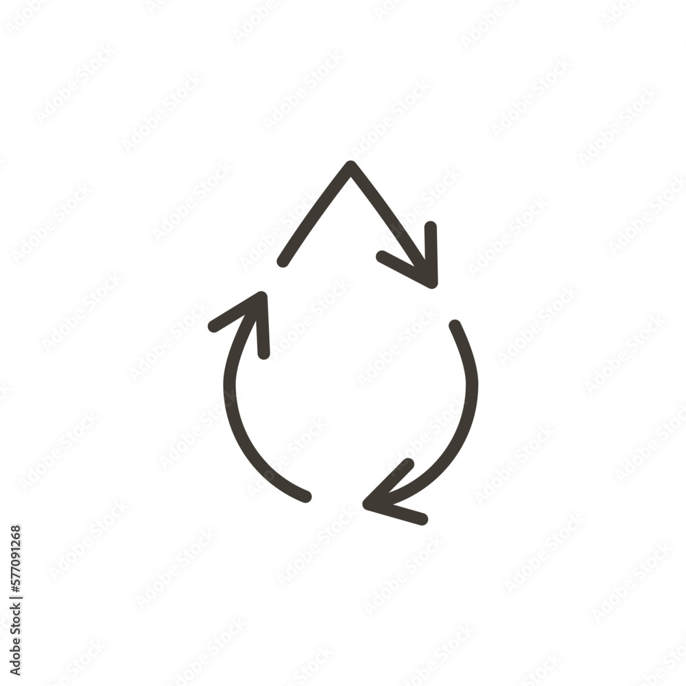 Water drop with arrows recycle symbol. Vector thin line outline illustration for concepts of water conservation, reusing and recycling. Sustainable eco friendly design Water drop with arrows recycle symbol. Vector thin line outline illustration for concepts of water conservation, reusing and recycling. Sustainable eco friendly design