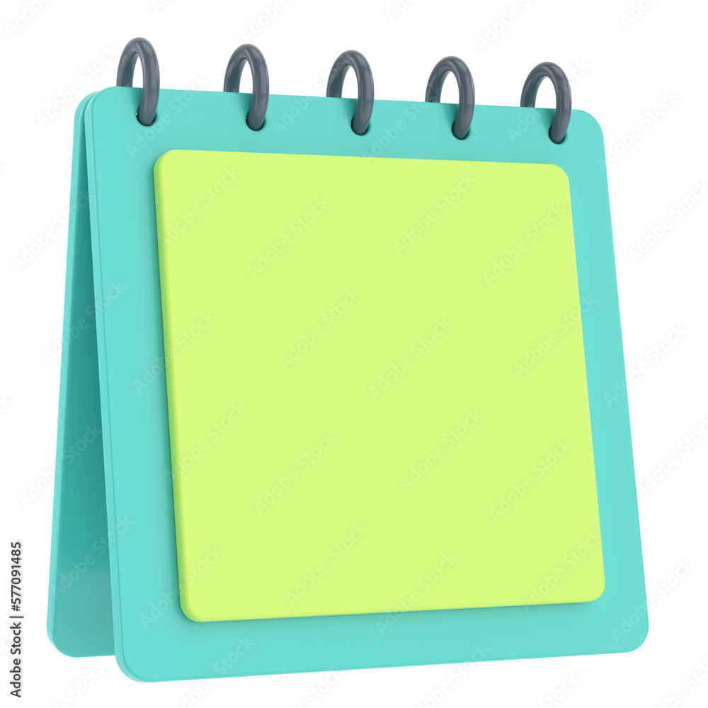 Empty calendar. 3D calendar. 3D illustration. Empty calendar. 3D calendar. 3D illustration.