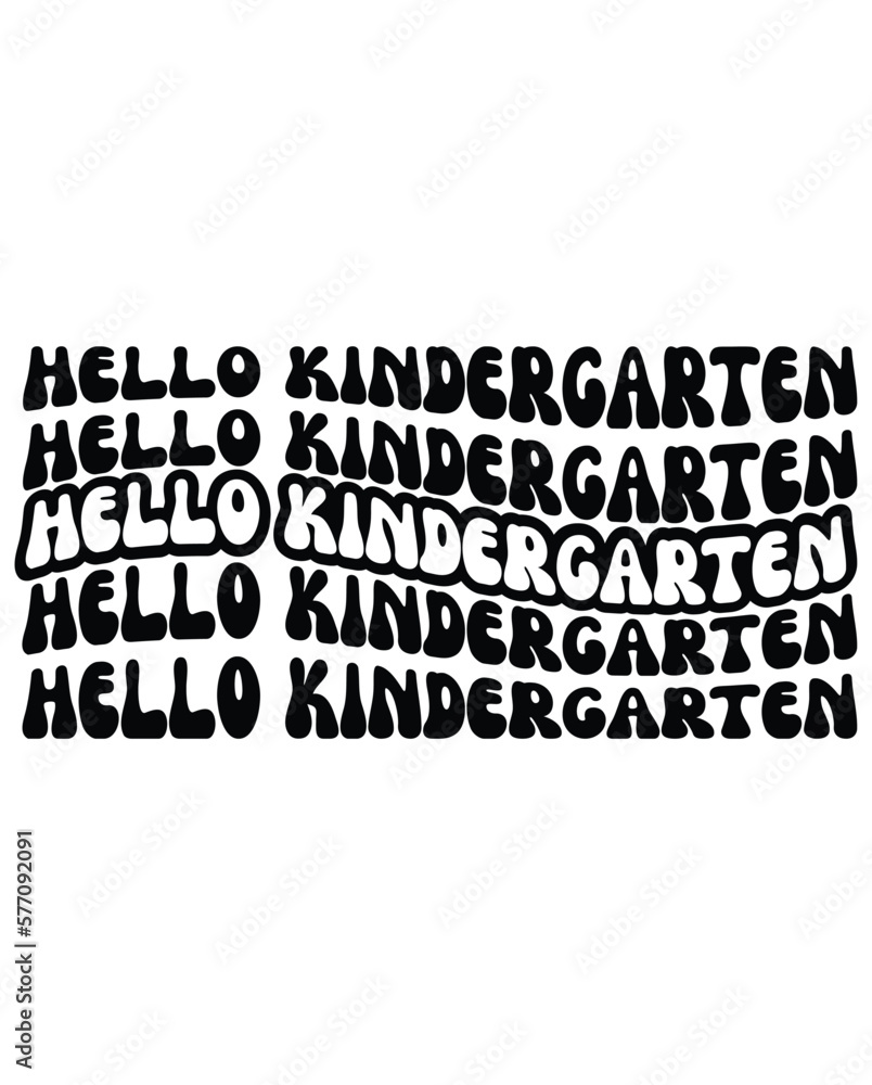 Fototapeta premium Hello Kindergarten design