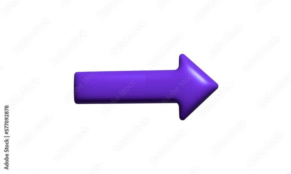 3D rendering arrow pointer icon 3D rendering arrow pointer icon