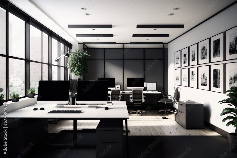 Sleek and Modern Office Space with Contemporary Design and Minimalist Aesthetic.
Generative AI. Sleek and Modern Office Space with Contemporary Design and Minimalist Aesthetic.
Generative AI.