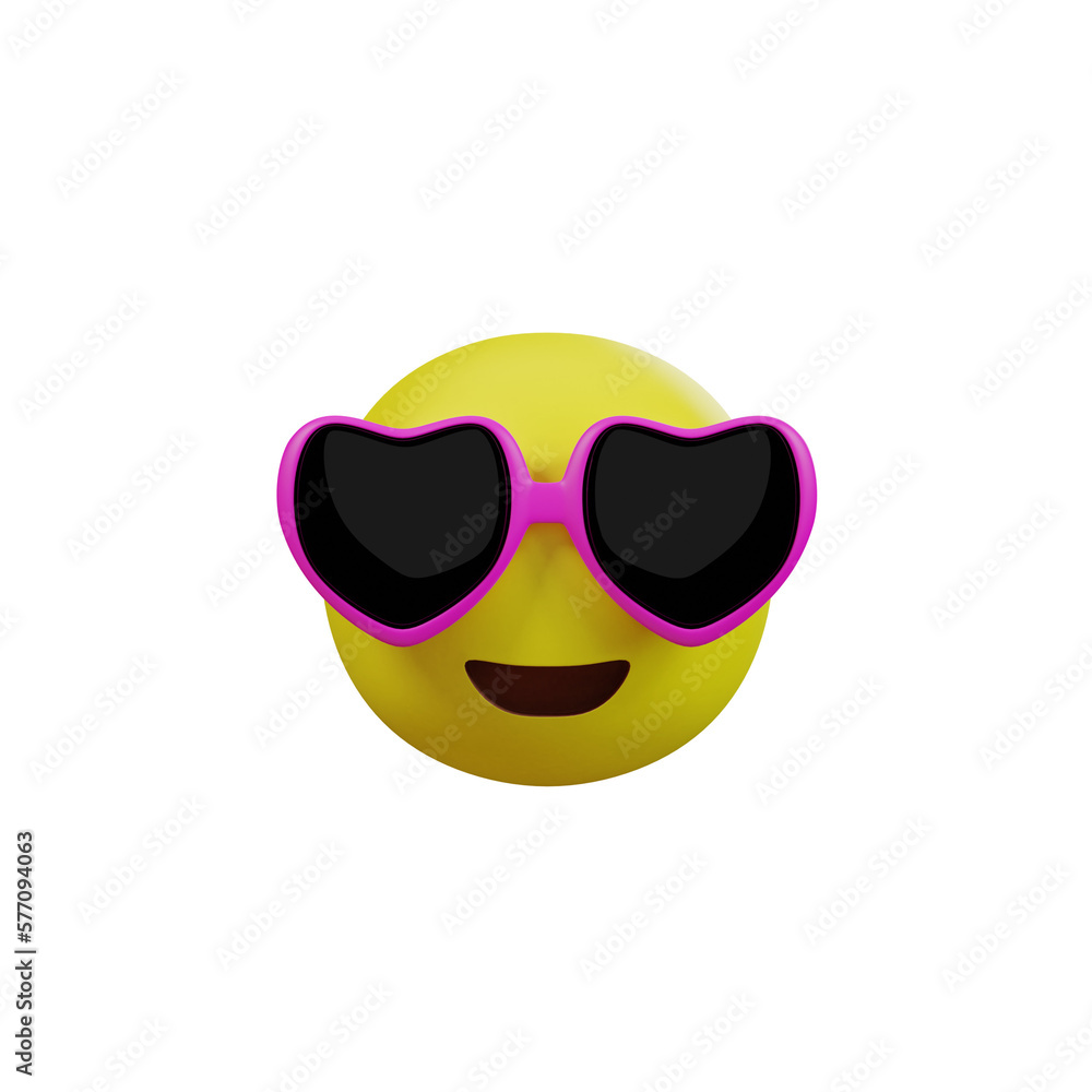 Emoji yellow face and emotion with happy and naughty cute.  Facial expression.