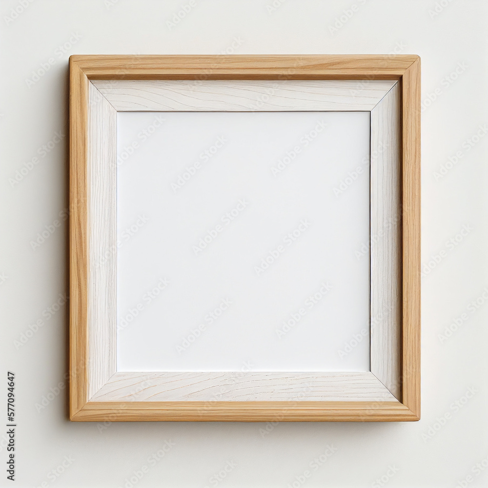 Blank canva with wooden frame Blank canva with wooden frame