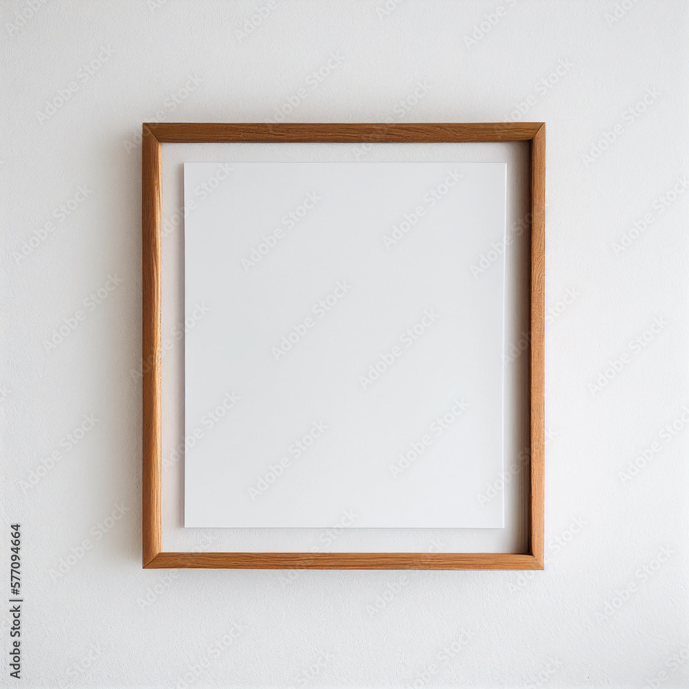 Blank canva with wooden frame Blank canva with wooden frame