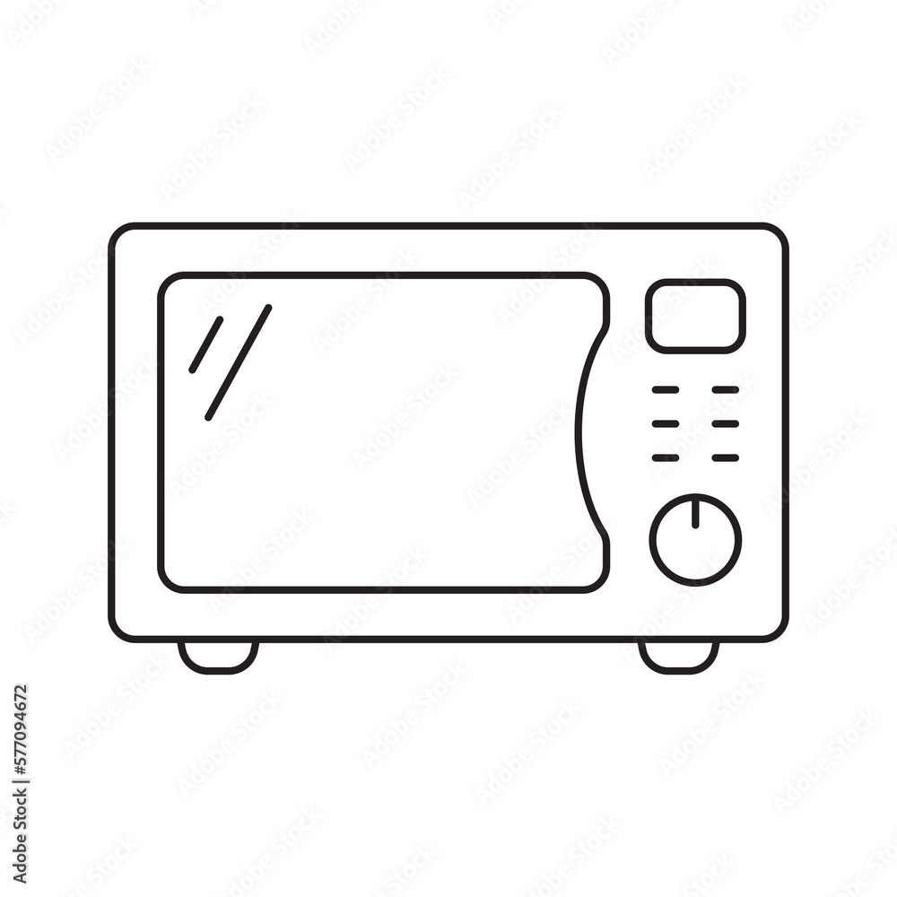 Microwave oven thin line icon. Kitchen appliance icon. Simple microwave oven icon for templates, web design and infographics. Microwave oven thin line icon. Kitchen appliance icon. Simple microwave oven icon for templates, web design and infographics.