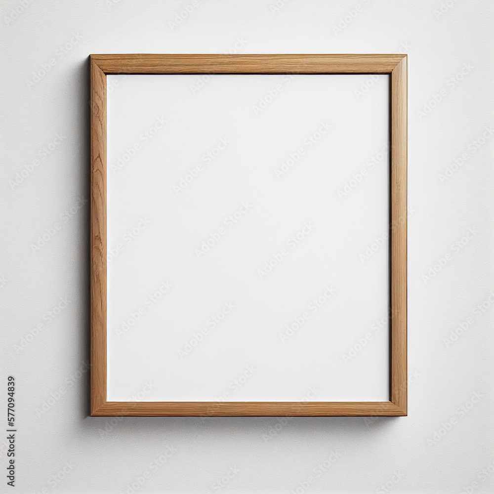 Blank canva with wooden frame Blank canva with wooden frame
