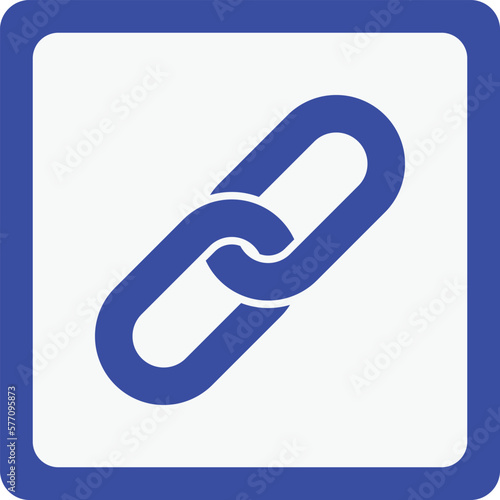 Link single icon. Chain link simbol.