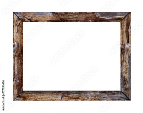 Vintage Old Wooden Picture Frame Isolated for Design Purposes © Rubel